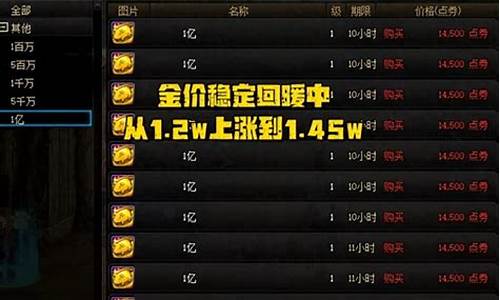 dnf金价啥时候回暖的_DNF金价啥时候回暖