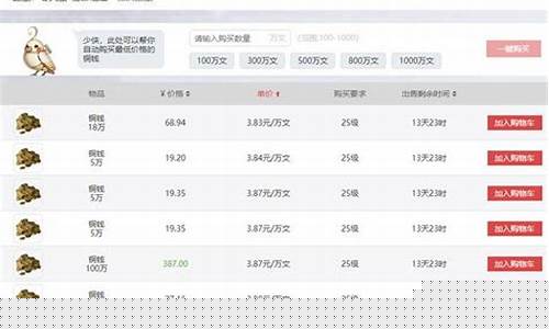 逆水寒全服金价6_逆水寒出金