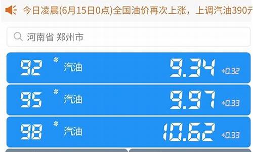 郑州油价多久调整一次最好_郑州油价多少