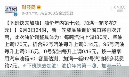 中石化最贵油价多少_中石化最高油价